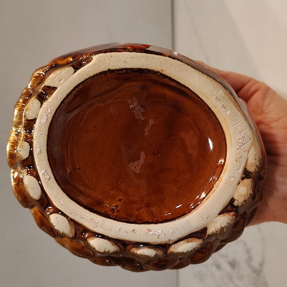 Owl Luminary 6.5" Ceramic Tea Light Votive Candle Holder Brown with Gold Details - Picture 8 of 10